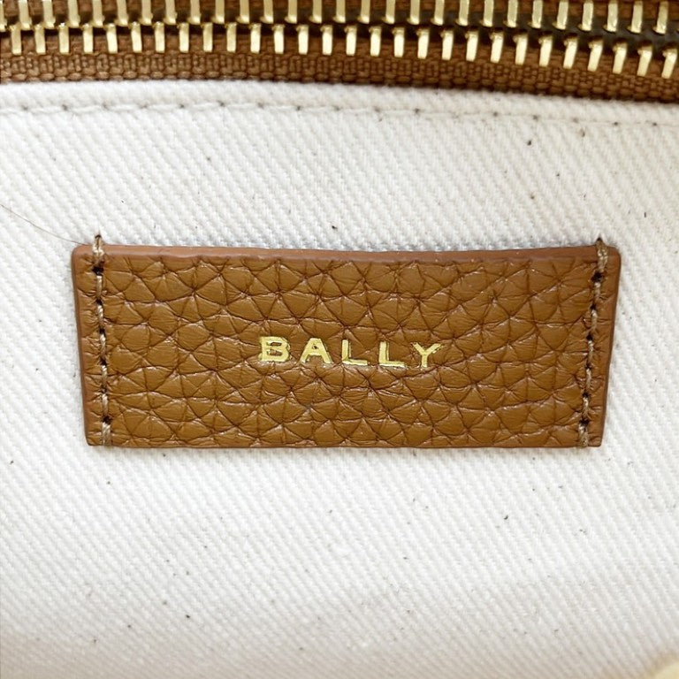 BALLY バリー ショルダーバッグ PENNANT DANIEL ブラウン ブラック系 PVC レザー メンズ クロスボディ ゴールド金具 超美品