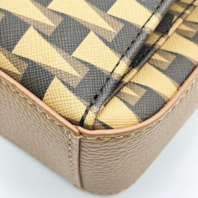 BALLY バリー ショルダーバッグ PENNANT DANIEL ブラウン ブラック系 PVC レザー メンズ クロスボディ ゴールド金具 超美品