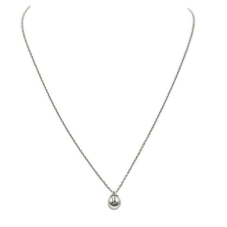 Tiffany&Co. ティファニー ネックレス ハードウェア ボールネックレス シルバー系 Ag925 レディース 美品