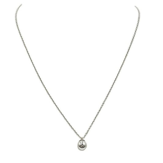 Tiffany&Co. ティファニー ネックレス ハードウェア ボールネックレス シルバー系 Ag925 レディース 美品