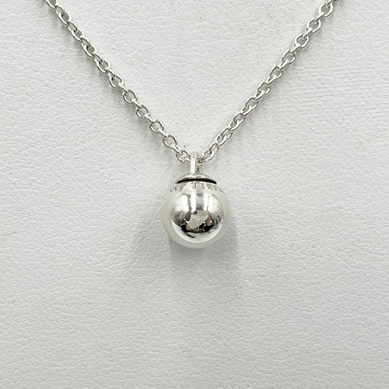 Tiffany&Co. ティファニー ネックレス ハードウェア ボールネックレス シルバー系 Ag925 レディース 美品