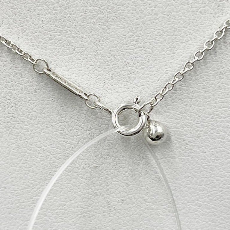 Tiffany&Co. ティファニー ネックレス ハードウェア ボールネックレス シルバー系 Ag925 レディース 美品