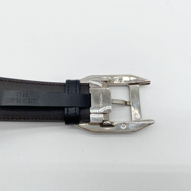 Cartier カルティエ ベルト サントス ブラック ブラウン シルバー系 レザー メンズ リバーシブル 美品