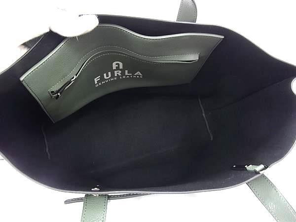 FURLA フルラ トートバッグ ジョーヴェ カーキ系 レザー ユニセックス 超美品