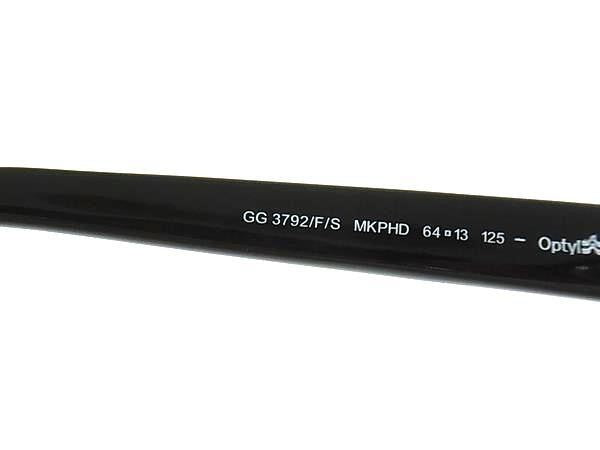 GUCCI グッチ サングラス ラブリーハート GG3792/F/S ブラック系×レンズ クリアブラック系 プラスチック レディース 美品