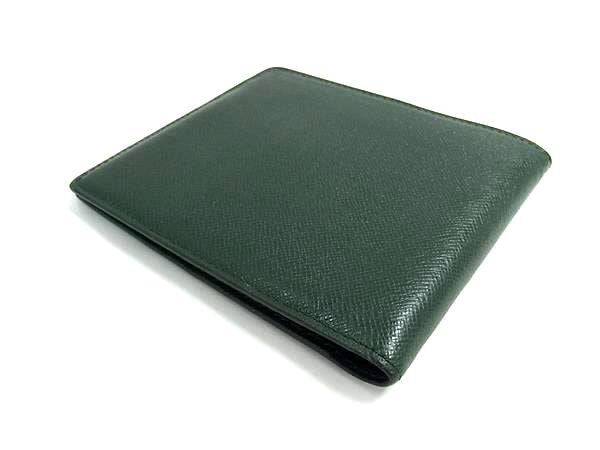 LOUIS VUITTON ルイヴィトン 二つ折り財布 ポルトビエ カルトクレディ M30464 エピセア(グリーン系) タイガ メンズ 美品