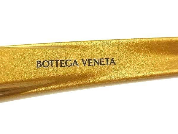 BOTTEGA VENETA ボッテガヴェネタ サングラス BV1210S ゴールド系×レンズ クリアブラック系 プラスチック ユニセックス 美品