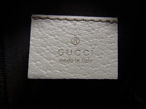 GUCCI グッチ ポーチ 115249 ブラウン系×アイボリー系 GGキャンバス×レザー ユニセックス GG柄 美品
