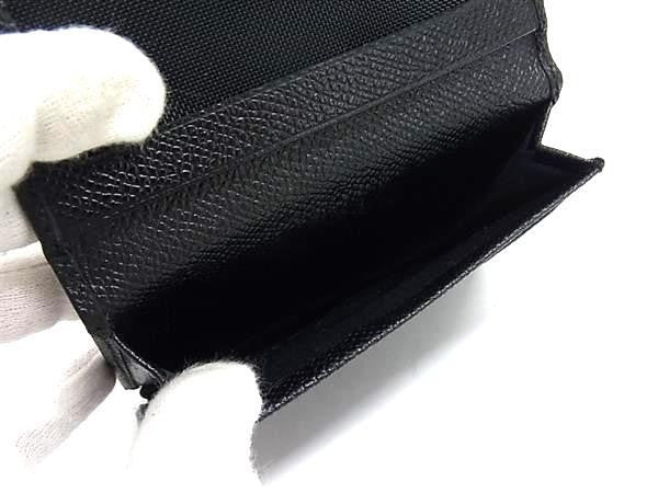 BVLGARI ブルガリ カードケース 20358 ブラック系 グレインカーフレザー メンズ 美品