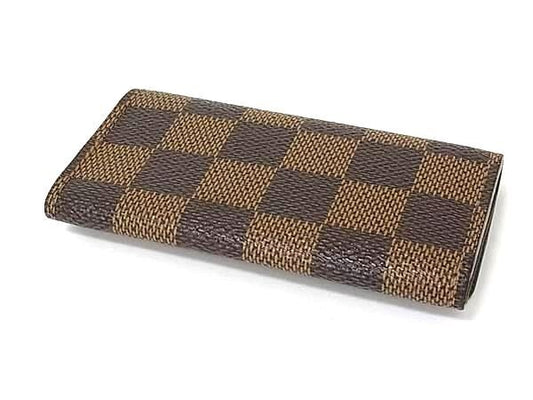 LOUIS VUITTON ルイヴィトン キーケース ミュルティクレ4 N62631 エベヌ（ブラウン）系 ダミエ ユニセックス ４連 ゴールド金具 美品