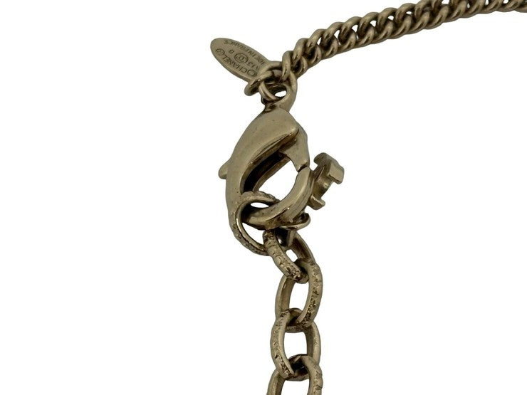 CHANEL シャネル ネックレス ココマーク シャンパンゴールド系 メタル フェイクパール レディース 美品