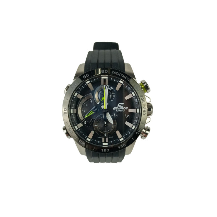 CASIO カシオ 腕時計 EDIFICE エディフィス EQB-800 Series EQB-800BR-1AJF ブラック文字盤系 ステンレススチール デュラソフトバンド（フッ素ラバー） メンズ アナログ 美品