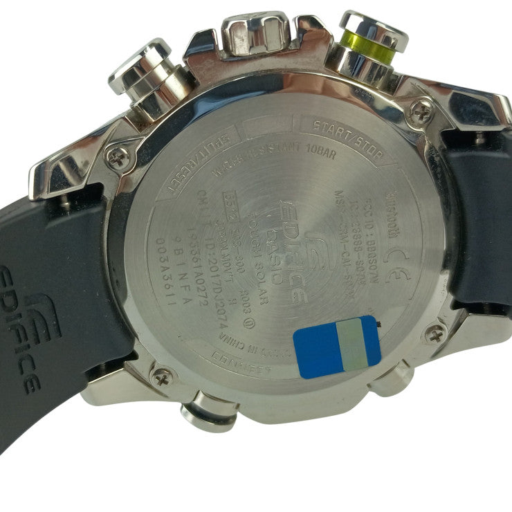 CASIO カシオ 腕時計 EDIFICE エディフィス EQB-800 Series EQB-800BR-1AJF ブラック文字盤系 ステンレススチール デュラソフトバンド（フッ素ラバー） メンズ アナログ 美品