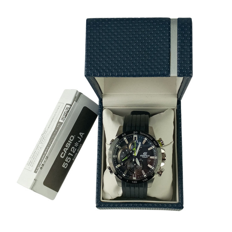 CASIO カシオ 腕時計 EDIFICE エディフィス EQB-800 Series EQB-800BR-1AJF ブラック文字盤系 ステンレススチール デュラソフトバンド（フッ素ラバー） メンズ アナログ 美品
