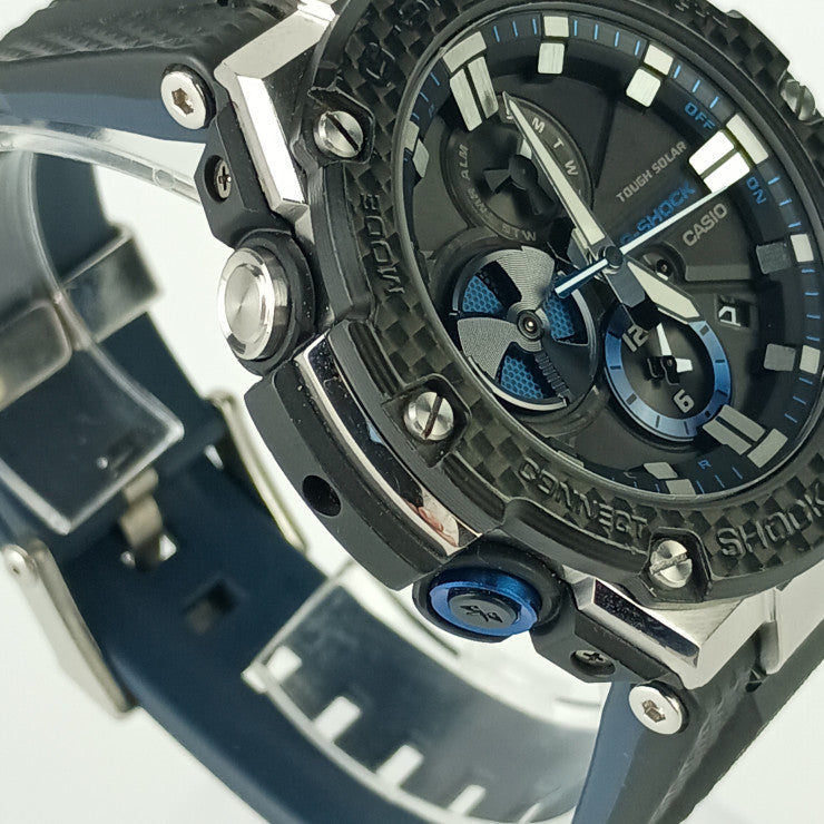 CASIO カシオ 腕時計 G-SHOCK G-STEEL GST-B100 Series GST-B100XA-1AJF ブラック文字盤系 樹脂 ステンレススチール カーボン メンズ アナログ 美品