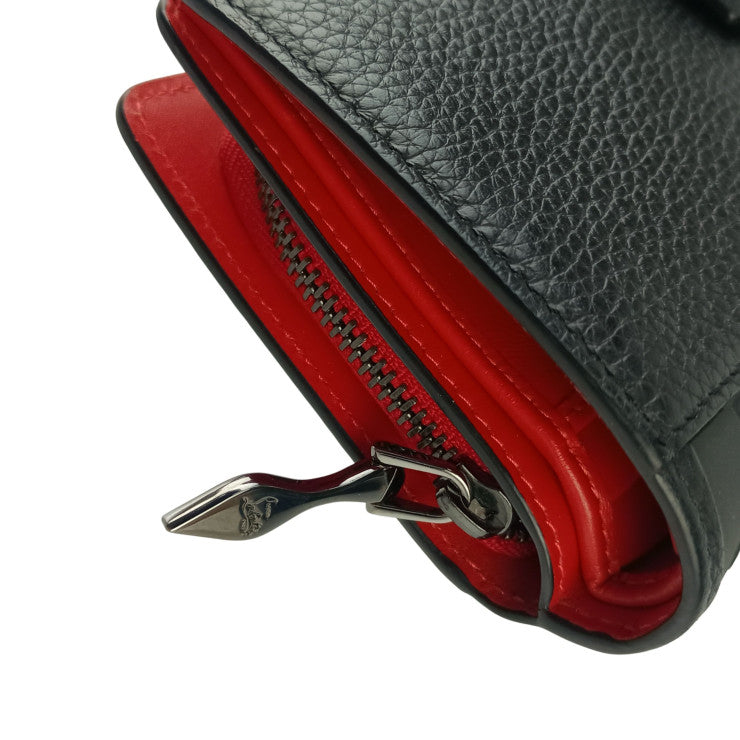 Christian Louboutin クリスチャンルブタン 長財布 パロマ ロングウォレット 3185079 ブラック系 レザー ユニセックス 2つ折り 美品