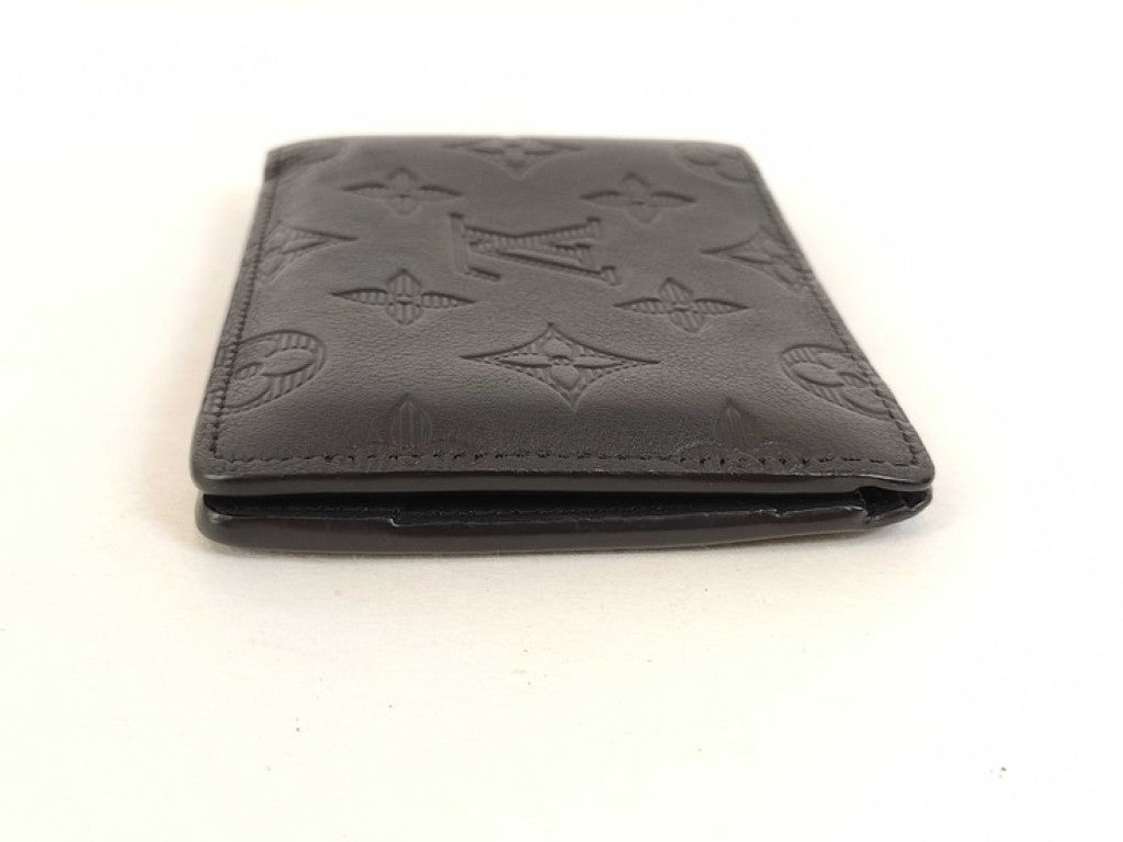 LOUIS VUITTON ルイヴィトン 二つ折り財布 ポルトフォイユ・ミュルティプル M62901 ブラック系 モノグラムシャドウ メンズ 美品