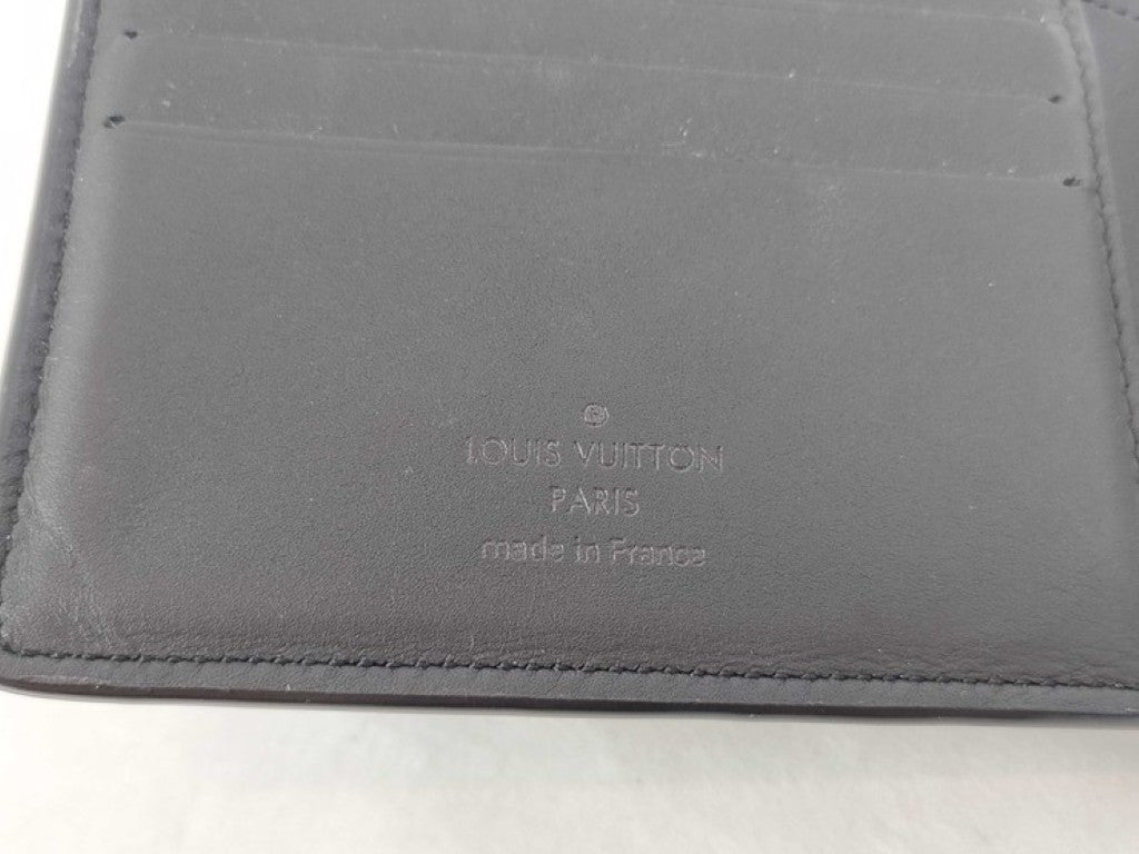 LOUIS VUITTON ルイヴィトン 二つ折り財布 ポルトフォイユ・ミュルティプル M62901 ブラック系 モノグラムシャドウ メンズ 美品