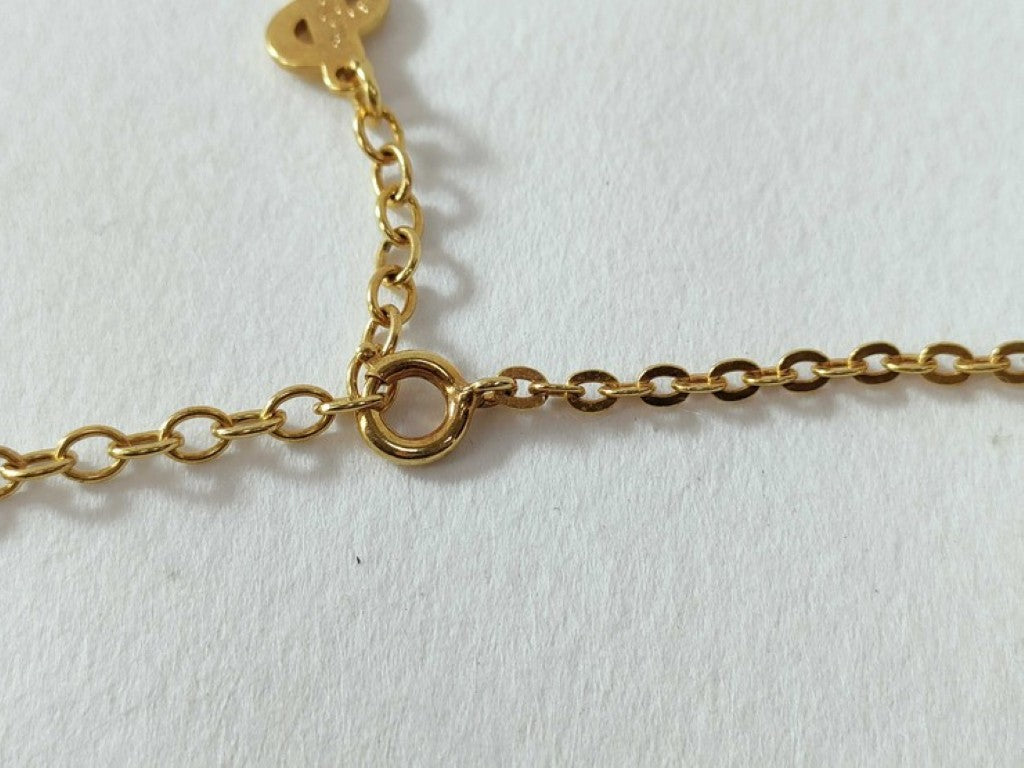 Christian Dior クリスチャンディオール ネックレス ロゴ ゴールド系 メタル レディース 美品