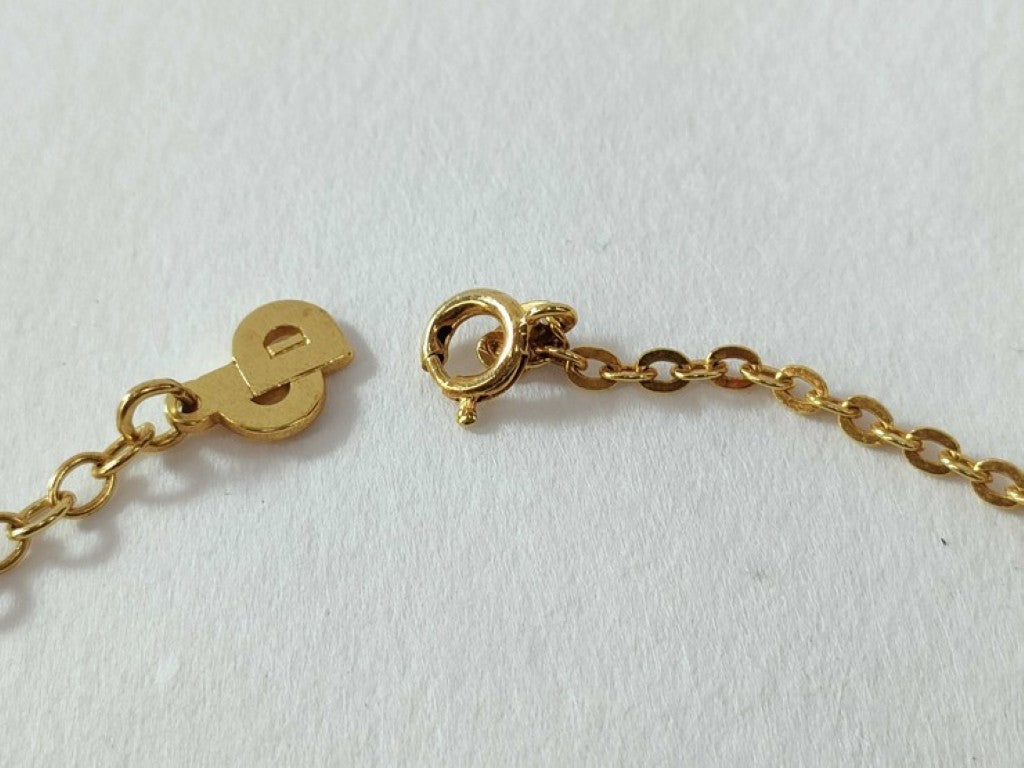 Christian Dior クリスチャンディオール ネックレス ロゴ ゴールド系 メタル レディース 美品