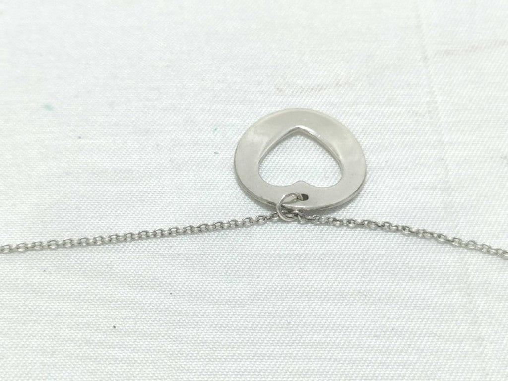 Tiffany&Co. ティファニー ネックレス ステンシル ハート ネックレス シルバー系 SV925 レディース 美品