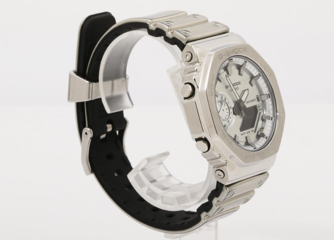 CASIO カシオ 時計 G-SHOCK FINE METALLIC SERIES ANALOG-DIGITAL 2100 Series GM-2100YM-8AJF シルバー系 樹脂／ステンレススチール 樹脂バンド メンズ アナデジ 超美品