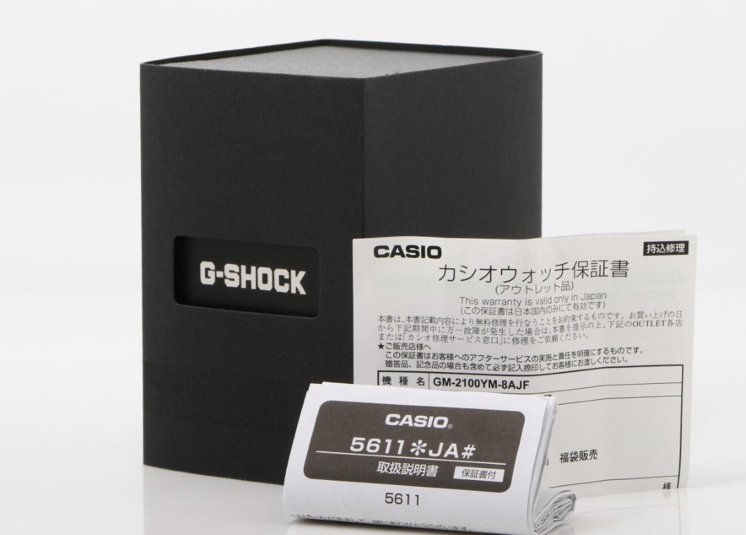 CASIO カシオ 時計 G-SHOCK FINE METALLIC SERIES ANALOG-DIGITAL 2100 Series GM-2100YM-8AJF シルバー系 樹脂／ステンレススチール 樹脂バンド メンズ アナデジ 超美品