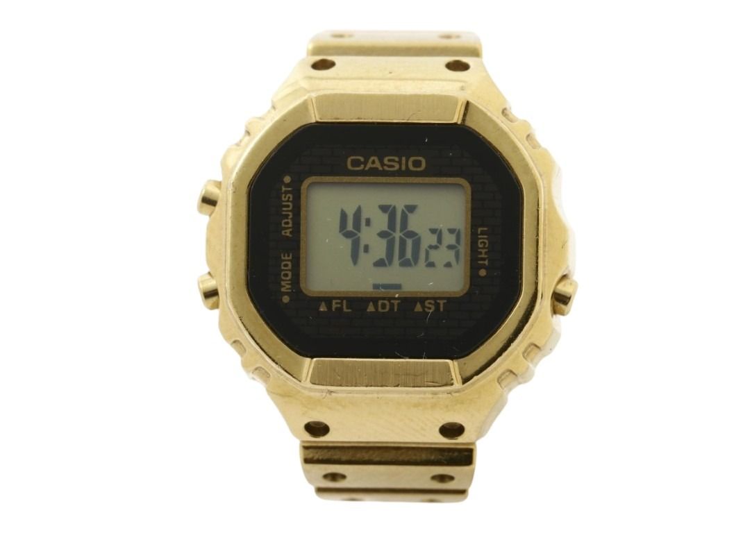 CASIO カシオ 時計 CASIO RING WATCH CRW-001G-9JR ブラック ゴールド系 ステンレススチール メンズ デジタル 美品