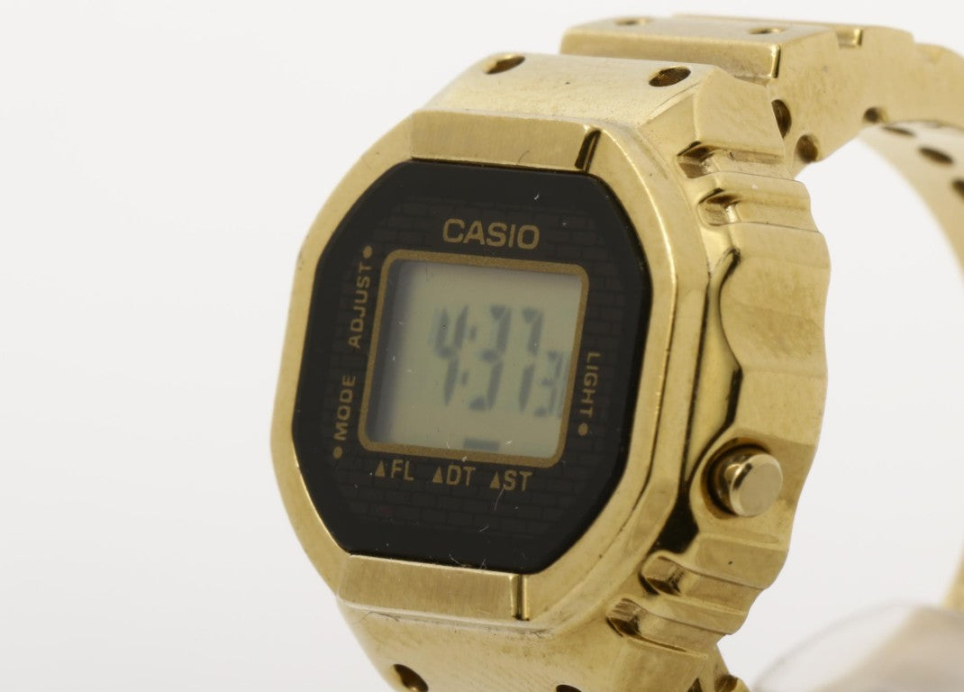 CASIO カシオ 時計 CASIO RING WATCH CRW-001G-9JR ブラック ゴールド系 ステンレススチール メンズ デジタル 美品