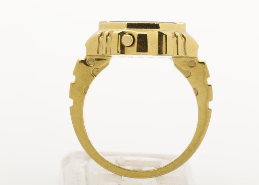 CASIO カシオ 時計 CASIO RING WATCH CRW-001G-9JR ブラック ゴールド系 ステンレススチール メンズ デジタル 美品