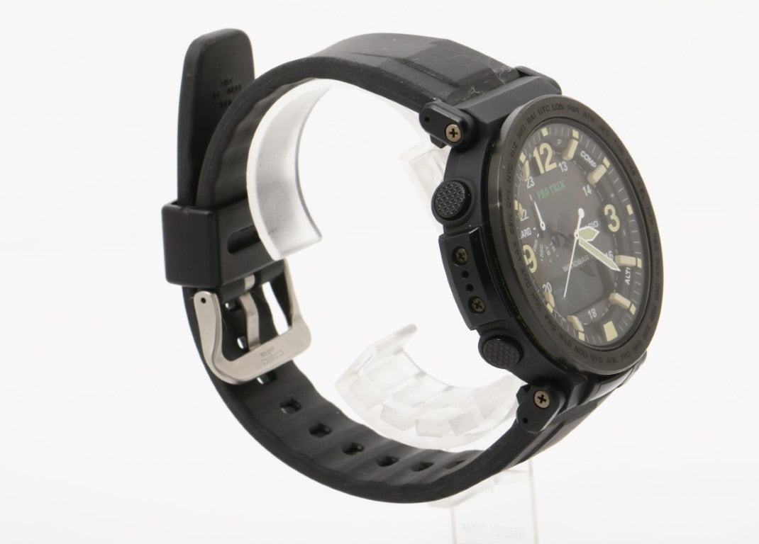 CASIO カシオ 時計 PRO TREK プロトレック Climber Line PRG-600Y-1JF ブラック系 樹脂／ステンレススチール クロスバンド メンズ アナデジ 美品