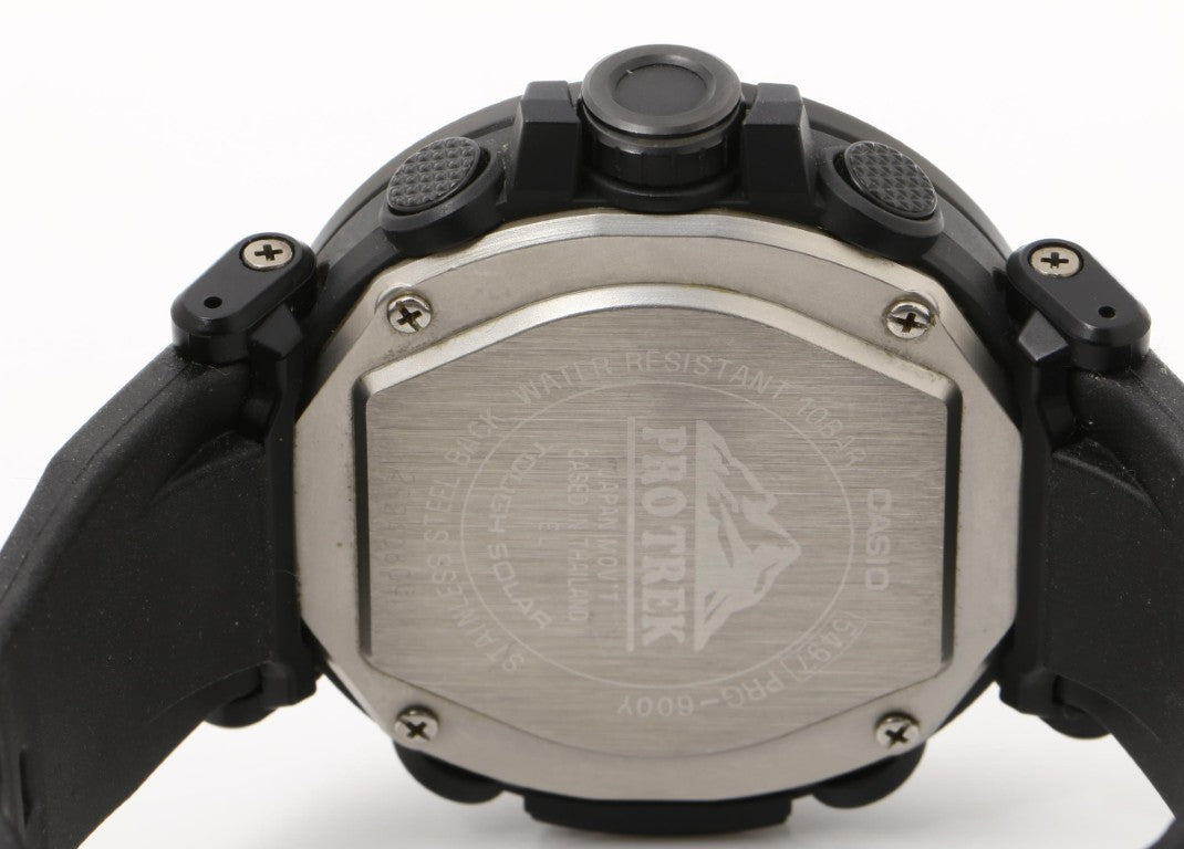 CASIO カシオ 時計 PRO TREK プロトレック Climber Line PRG-600Y-1JF ブラック系 樹脂／ステンレススチール クロスバンド メンズ アナデジ 美品