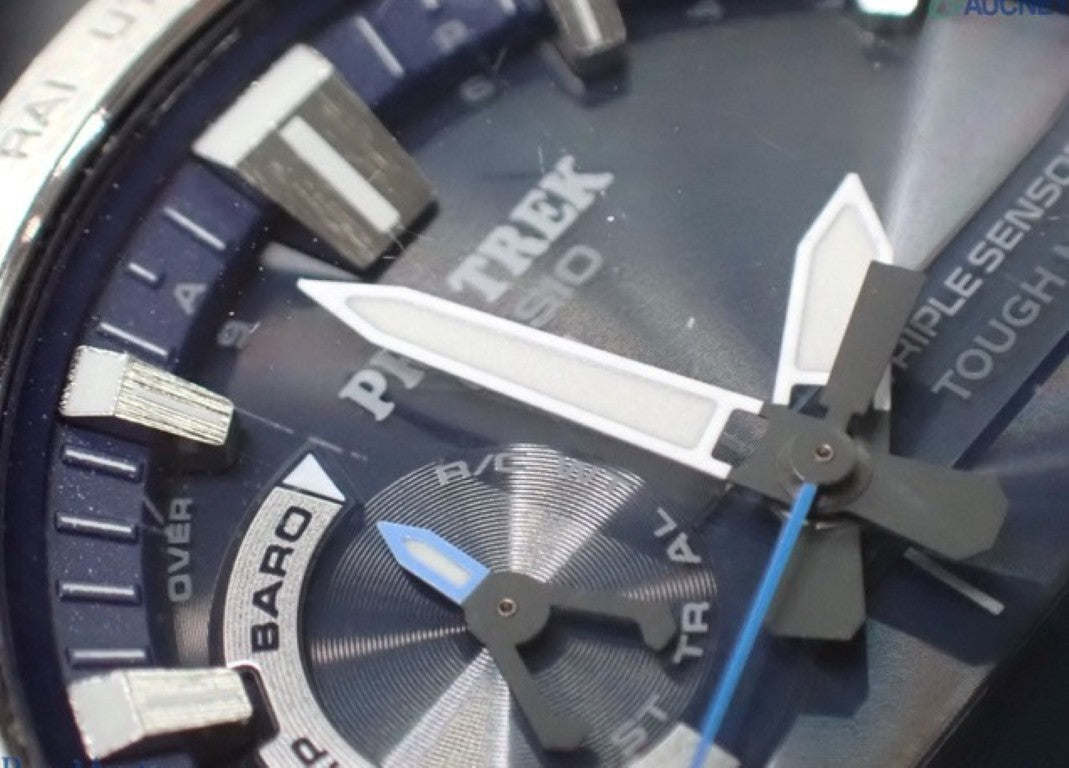 CASIO カシオ 時計 PRO TREK プロトレック Climber Line PRW-60-2AJF ネイビー ブラック系 樹脂／ステンレススチール デュラソフトバンド メンズ アナデジ 美品