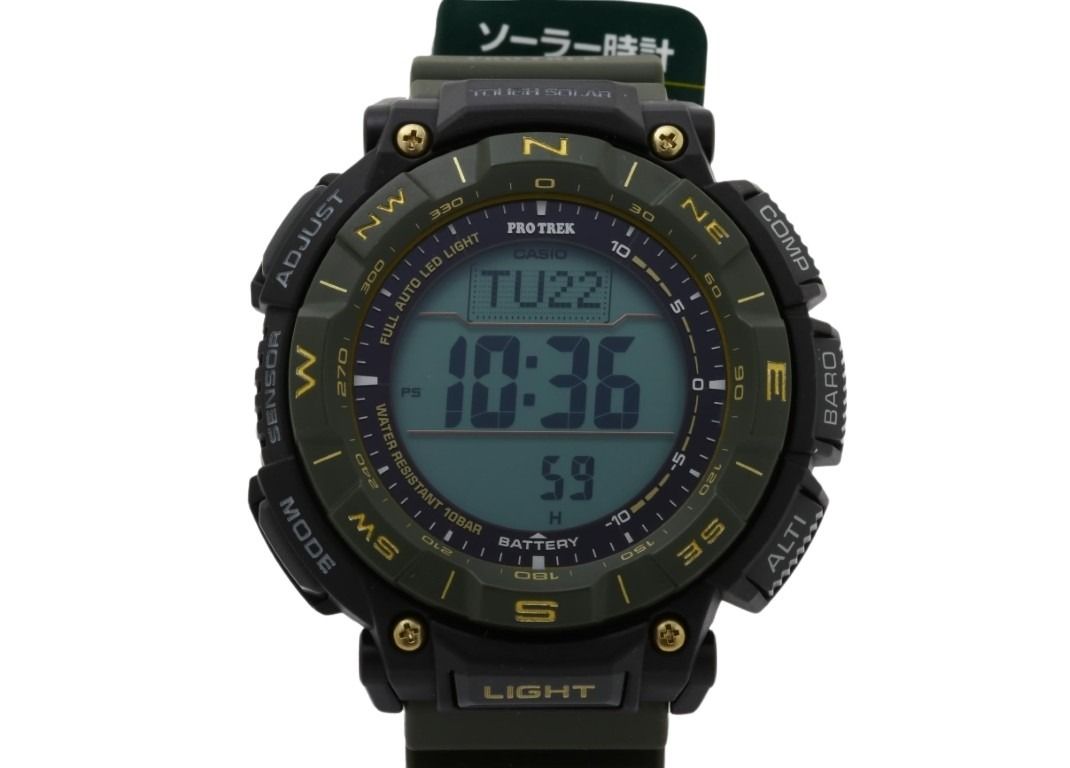 CASIO カシオ 時計 PRO TREK プロトレック PRO TREK 30周年記念モデル Climber Line PRG-340ANS-3JR ブラック カーキ系 樹脂 ソフトウレタンバンド メンズ デジタル 新品未使用展示品