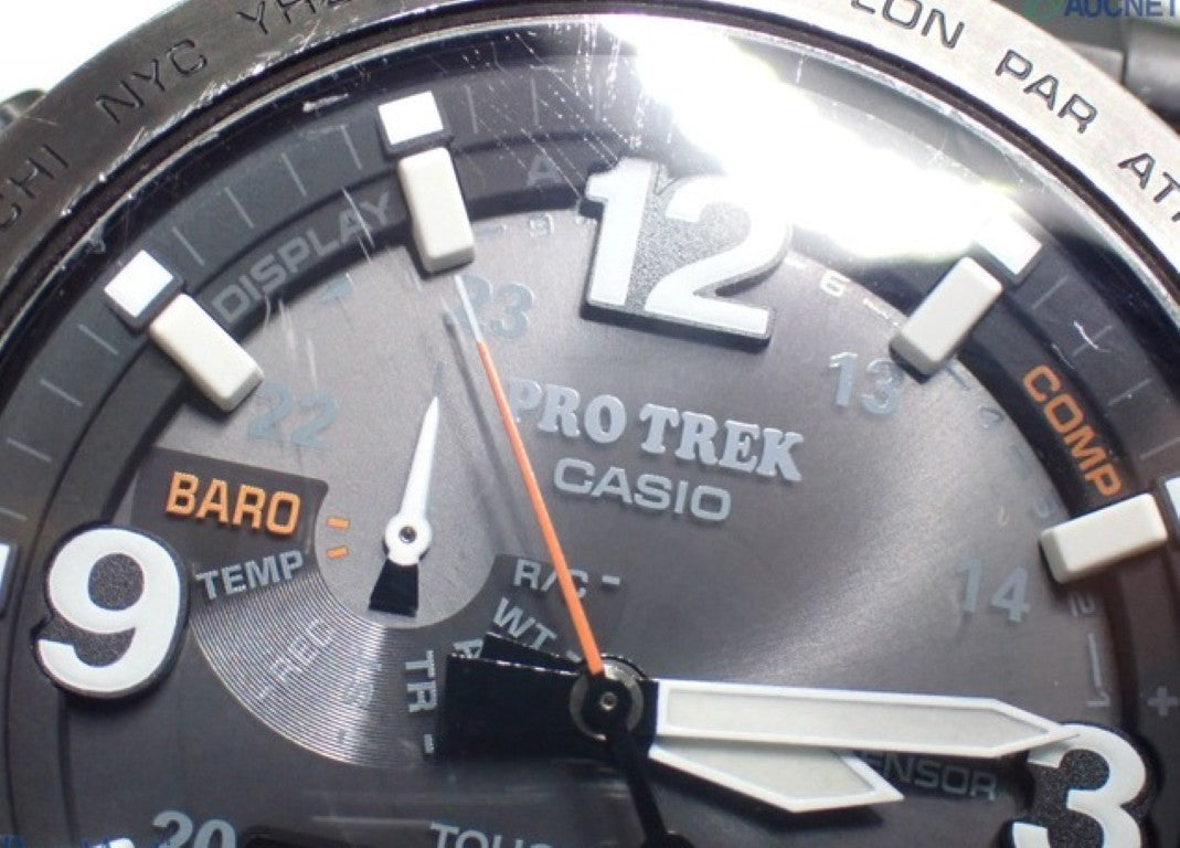 CASIO カシオ 時計 PRO TREK プロトレック Climber Line PRW-6611Y-1JF ブラック系 樹脂／ステンレススチール ソフトウレタンバンド メンズ アナデジ 美品