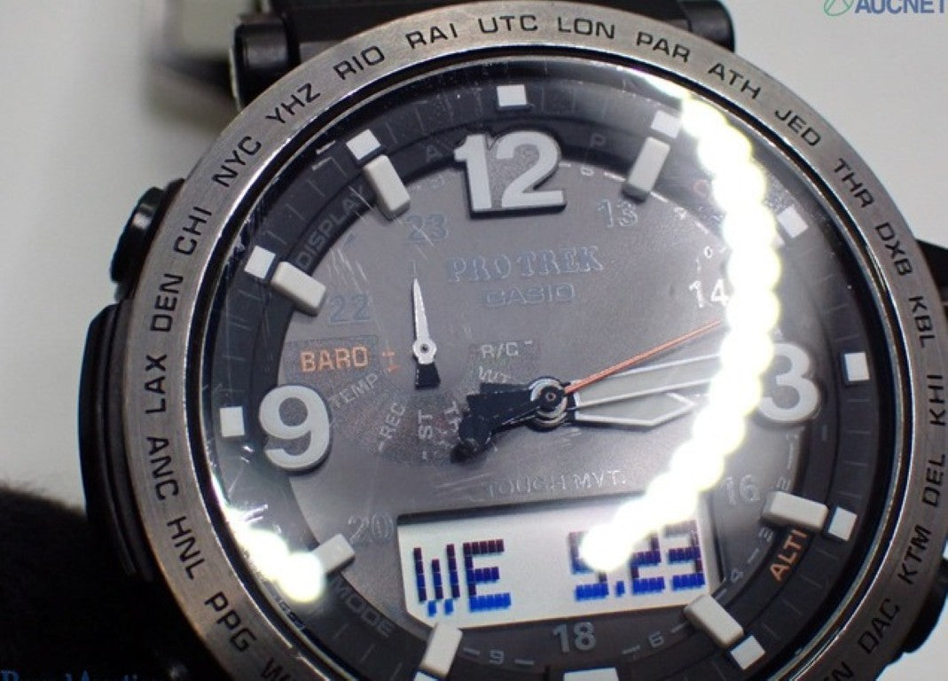 CASIO カシオ 時計 PRO TREK プロトレック Climber Line PRW-6611Y-1JF ブラック系 樹脂／ステンレススチール ソフトウレタンバンド メンズ アナデジ 美品