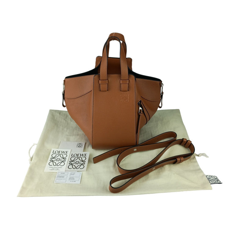 LOEWE ロエベ ハンドバッグ ハンモック スモール 387.30.S35 TAN(ブラウン系) クラシックカーフ レディース 2WAY ショルダーバッグ 超美品