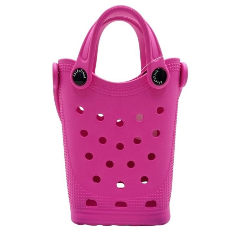 BALENCIAGA バレンシアガ ショルダーバッグ フォンフォルダー Crocsコラボ 702264 ピンク系 ラバー レディース スマホショルダー 美品