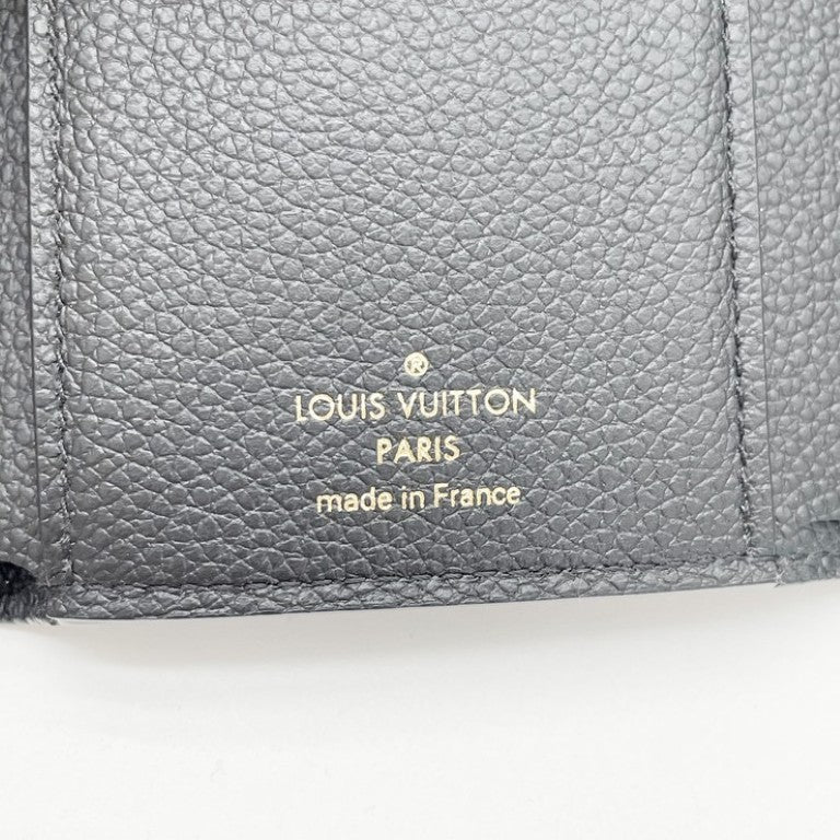 LOUIS VUITTON ルイヴィトン 三つ折り財布 ポルトフォイユ･ヴィクトリーヌ M64060 ノワール(ブラック)系 モノグラム アンプラント レディース ゴールド金具 美品