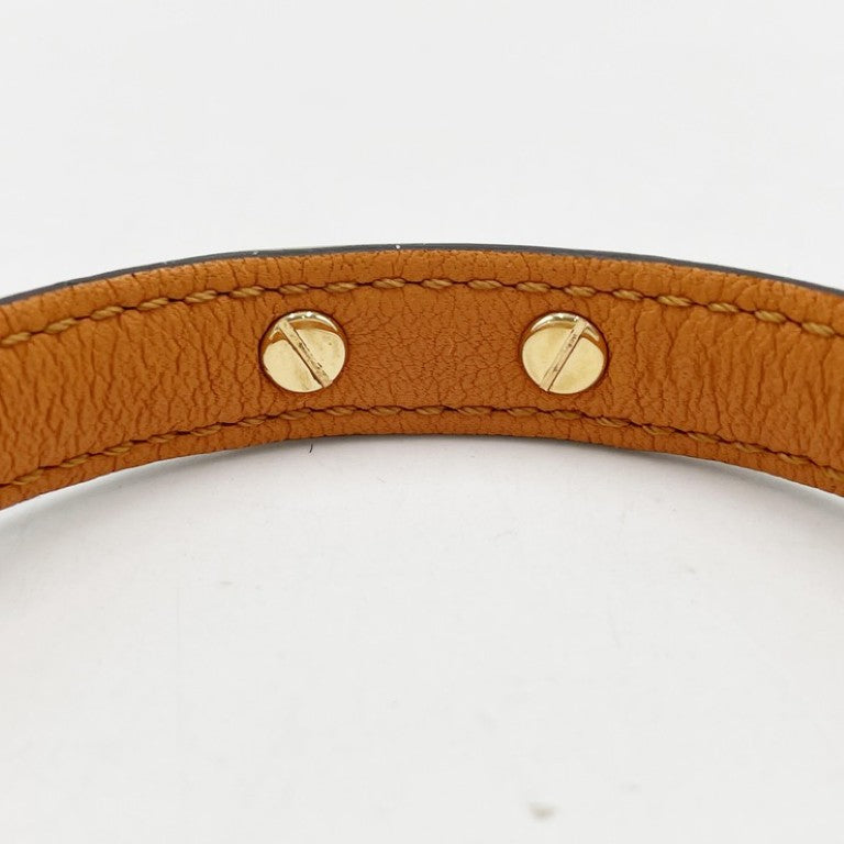 LOUIS VUITTON ルイヴィトン ブレスレット ブラスレ･ロゴマニア M4150F ブラウン系 モノグラム レディース LVサークル ゴールド金具 美品