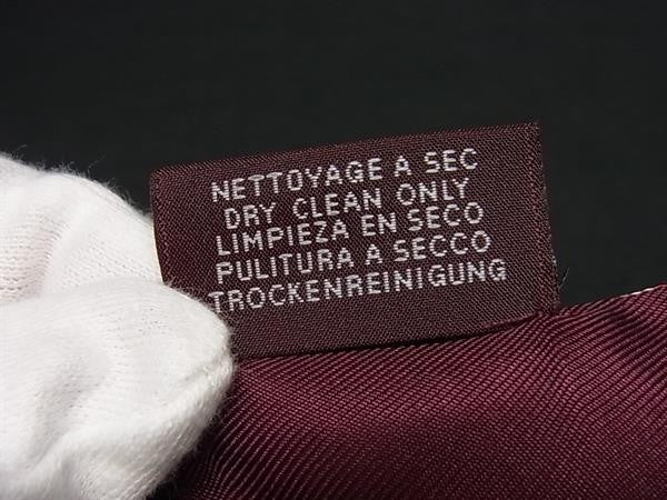 HERMES エルメス リボンスカーフ ツイロン レッド系×マルチカラー シルク100% レディース 総柄 銀座限定 超美品