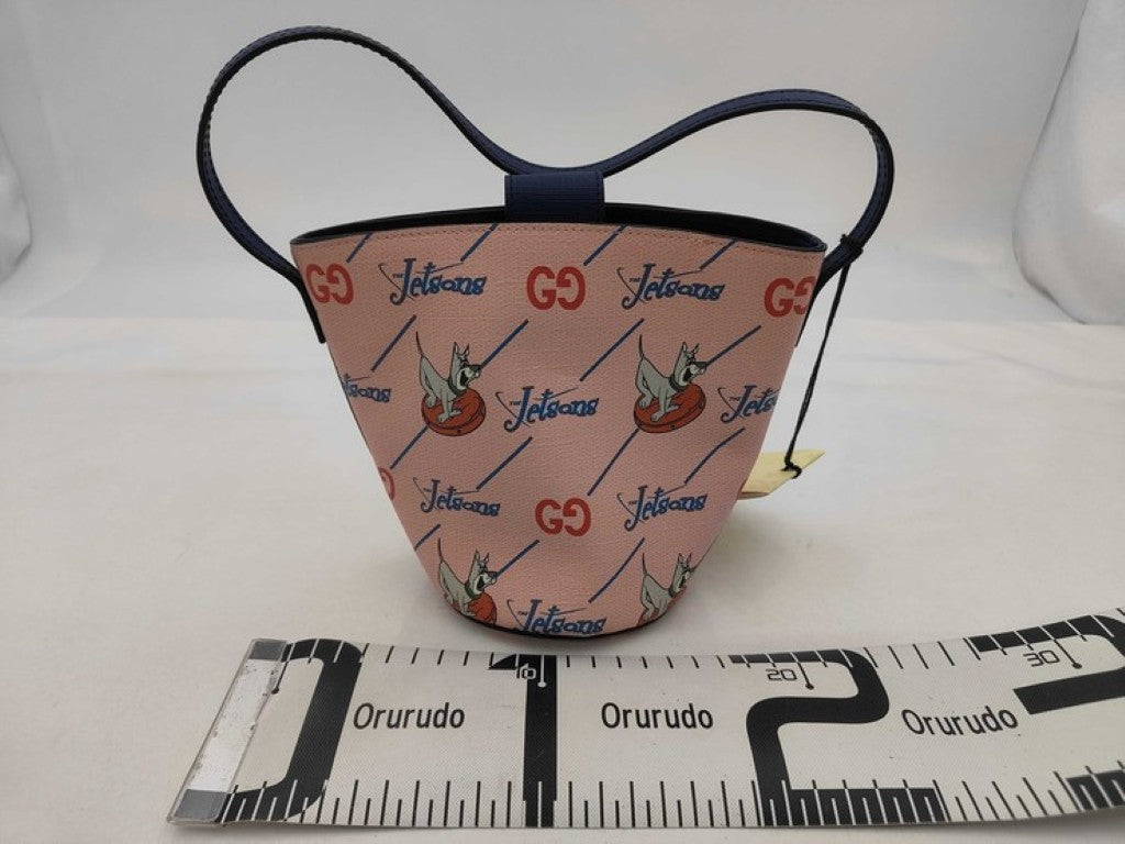 GUCCI グッチ ハンドバッグ チルドレンズ 752356 マルチカラー系 PVC レザー レディース THE JETSONS 宇宙家族ジェットソン アストロ コラボ バケットバッグ 美品