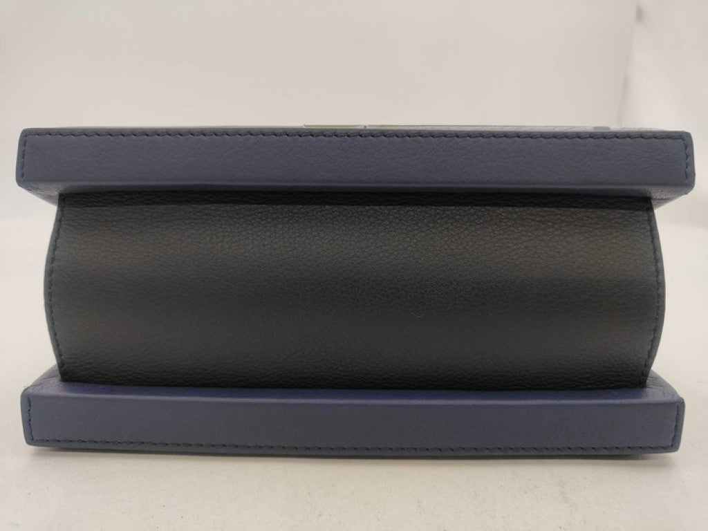 LOEWE ロエベ ハンドバッグ ポスタル スモール シティ パリ 309.31.W85 ブルー系 レザー レディース 2WAY 美品