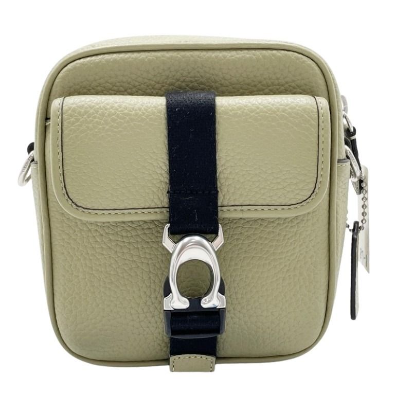 COACH コーチ ショルダーバッグ BECK CROSSBODY ベッククロスボディ CJ736 グリーン系 レザー ユニセックス シルバー金具 美品