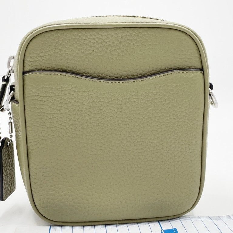COACH コーチ ショルダーバッグ BECK CROSSBODY ベッククロスボディ CJ736 グリーン系 レザー ユニセックス シルバー金具 美品