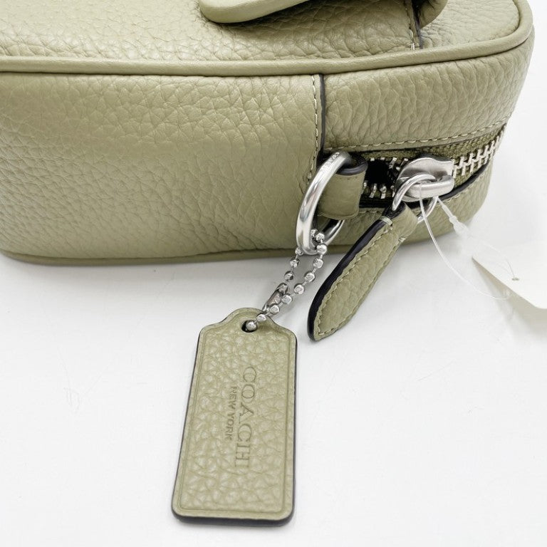 COACH コーチ ショルダーバッグ BECK CROSSBODY ベッククロスボディ CJ736 グリーン系 レザー ユニセックス シルバー金具 美品