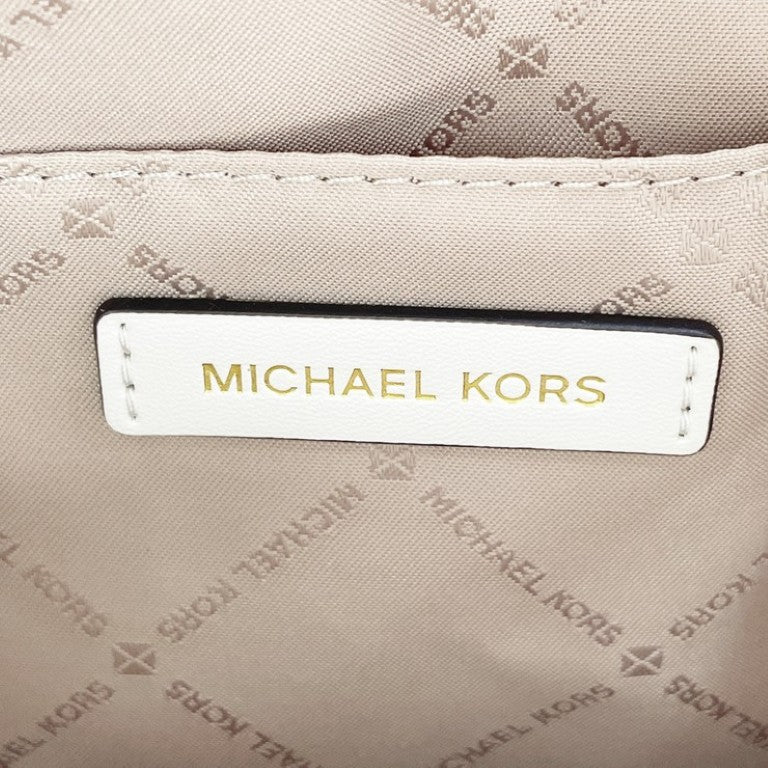 MICHAEL KORS マイケルコース ショルダーバッグ CHRISTINA トリプルガセット ショルダートート ラージ MKシグネチャー 35T5G8WE6B2605 ホワイト系 PVC レディース チェーン ゴールド金具 超美品