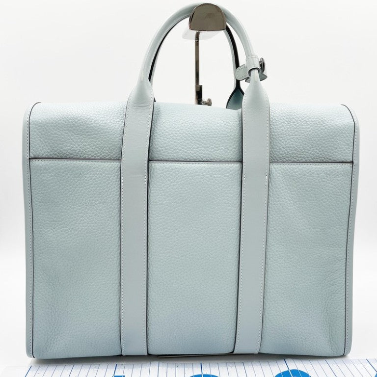 COACH コーチ ハンドバッグ ゴッサム ポートフォリオ C5318 ライトブルー系 レザー レディース ブリーフケース ビジネスバッグ 美品