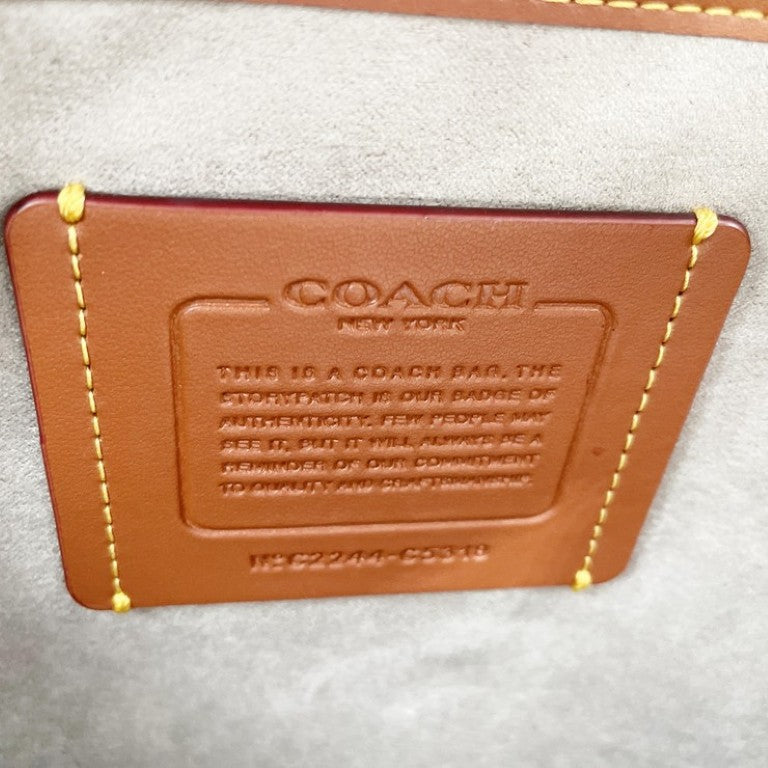 COACH コーチ ハンドバッグ ゴッサム ポートフォリオ C5318 ライトブルー系 レザー レディース ブリーフケース ビジネスバッグ 美品
