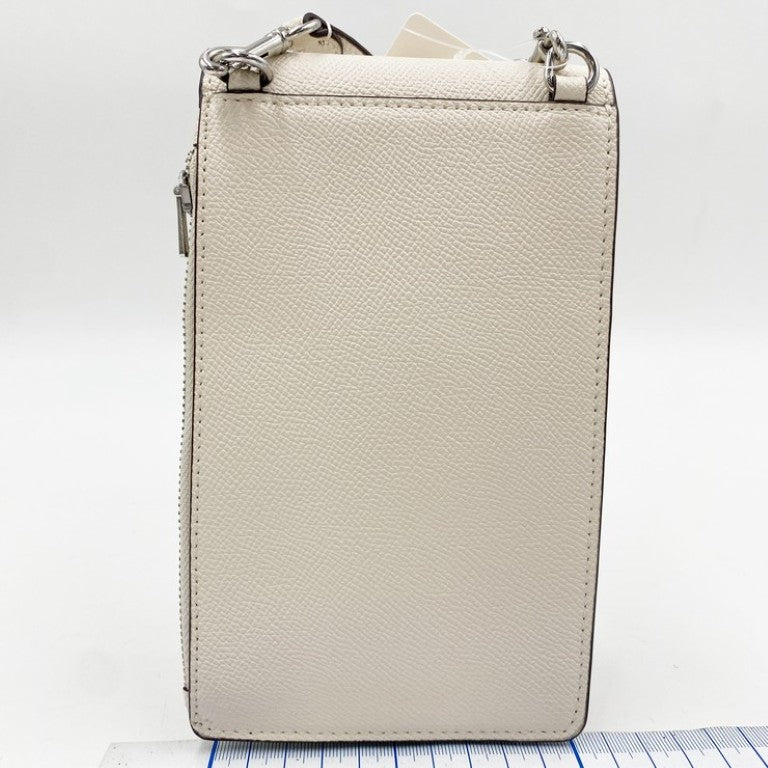 COACH コーチ ショルダーバッグ ノースサウス フォン クロスボディ CM235 チョーク（ホワイト系） レザー レディース 美品